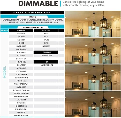 LUXRITE 24-Pack Candelabre LED Becuri 100 Watt echivalent, 800 lumeni, 3000k moale alb, 7w, B11 Dimmable candelabru Becuri,