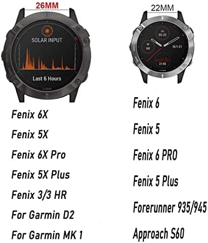 VBWVA Sport Silicon Watchband pentru Garmin Fenix ​​7x 7 6x 6 Pro 5x 5plus S60 935 Rapid Rapid 22 26mm curea de mână