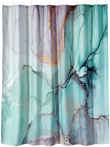 YOKII modern de țesătură abstractă perdea de duș verde lichid de artă seturi de perdele de duș pentru baie, perdele de baie