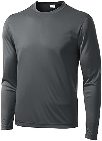 Clothe Co. Tricou de antrenament sportiv cu mânecă lungă pentru bărbați, tricou sportiv sportiv