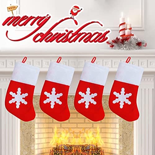 Mini Crăciun Ciorapi lingura furculiță sac Crăciun decorare sac 6pc primitiv Paste castron umpluturi