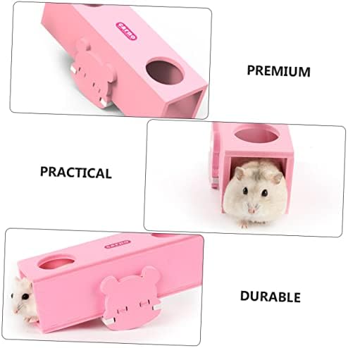 BALACACOO 1PC Chinchilla jucărie hamster pasaj Casă agățată cu dinți mici din lemn Guinea aleatorie șobolan de gimnastică Platforme