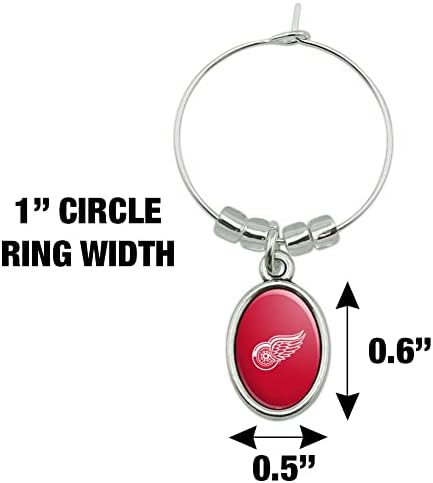 Detroit Red Wings Logo Pahar De Vin Oval Farmec Băutură Marker