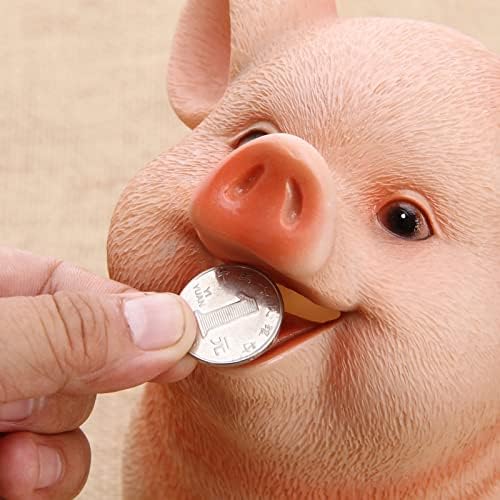 Piggy Bank pentru adulți, mini piggy bank, fete, porc roz, ecologic cartoon cartoon porcgy bank pentru băieți, borcan de bani,