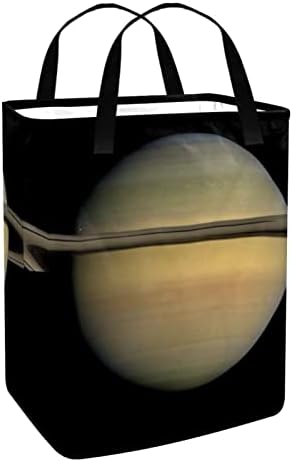 Univers Saturn Planet Print coș de rufe pliabil, 60L coșuri de rufe impermeabile coș de spălat haine jucării depozitare pentru
