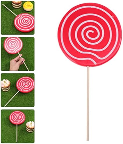 Zerodeko 2pcs Lollipop Prop, Modele de Lollipop false realiste, Simulare de rășină Candy Photo Decorative Props Party Favore
