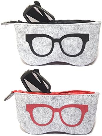 Carcasă de ochelari de pâslă, 2 pachete de ochelari de soare pungă