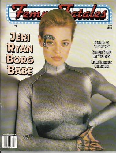 Femme Fatales Jeri Ryan Borg Babe Volumul 7 Numărul 2 Iulie 1998 8.5 X 11 Revista Back Număr