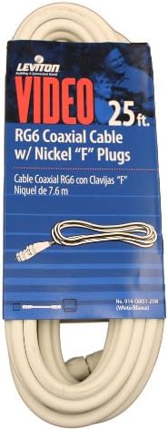 Leviton C6851-12E Cablu Coax Nick 12ft Bk, Negru