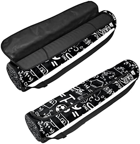 Yoga Mat Bag, Math Blackborad exercițiu Yoga mat Carrier Full-Zip Yoga Mat Carry Bag cu curea reglabilă pentru femei bărbați
