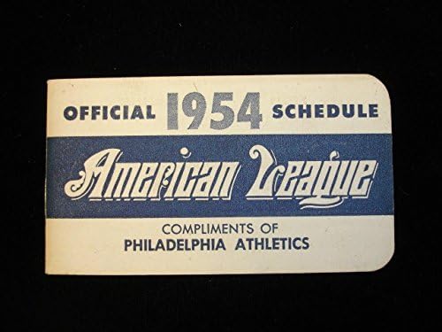 1954 Philadelphia atletism original Pocket Flip Schedule - 4 x 2,25 - MLB nesemnat Diverse