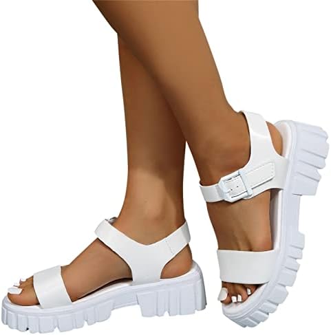 Fashion Summer Women Sandale cu curea de cataramă groasă