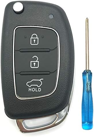 Înlocuire intrare fără cheie Flip pliere cheie fob caz Shell se potrivesc pentru 2013 2014 2015 Hyundai Santa fe Sonata
