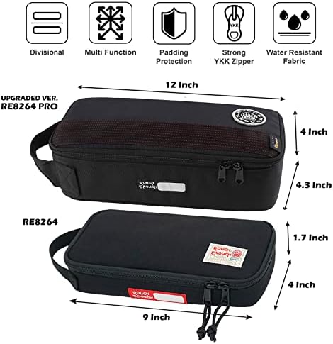 Geantă de instrumente destul de mică cutia de instrumente portabile EDC Organizator de pungă cu mâner, 12 inch, negru, cordura,