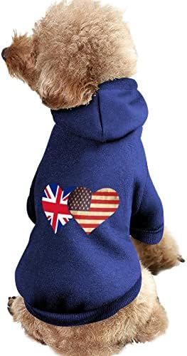 Steagul britanic și steagul american Fashion pentru animale de companie cutii moale haine calde pentru câini pulover pentru