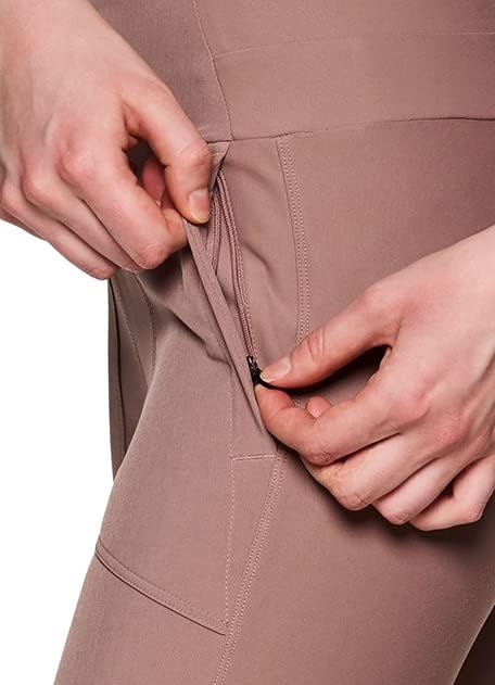 Combo pentru femei Avalanche Stretch Woven Front Knit Slim Fit Pant cu buzunare