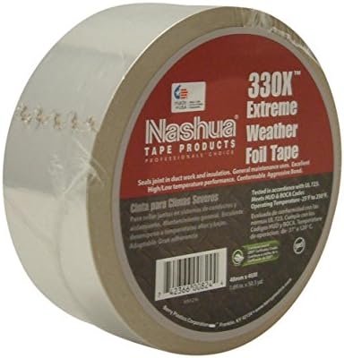 Nashua 330x/SI250 330x Banda de folie de vreme extremă, 3,5 mil., 50 de metri. Lungime x 2 lățime, argint