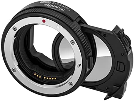 Obiectivul Commlite Canon EF/EF-S la Adaptor autofocus al camerei EOSR/RF cu filtru CPL variabil