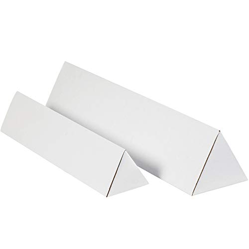 Tuburi poștale triunghiulare, 3 x 18 1/4, alb, 50 / pachet