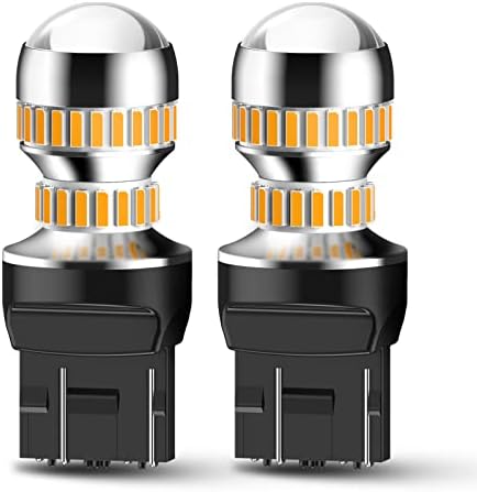 AUXITO 7440 7443 Bulbi cu LED -uri Amber galben T20 7440A 7441 7444 7444NA W21W Bec LED cu proiector pentru semnal din spate