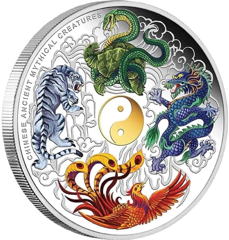 Niubb patru fiare mitice chinezești antice monede comemorative australia 1 oz monedă de argint