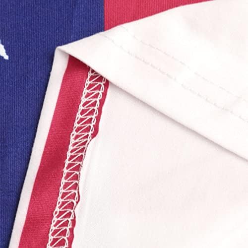Bluză pentru femei bloc de culoare American Flag American Fit Bluze supradimensionate Tees cu mânecă scurtă v gât spandex bluză