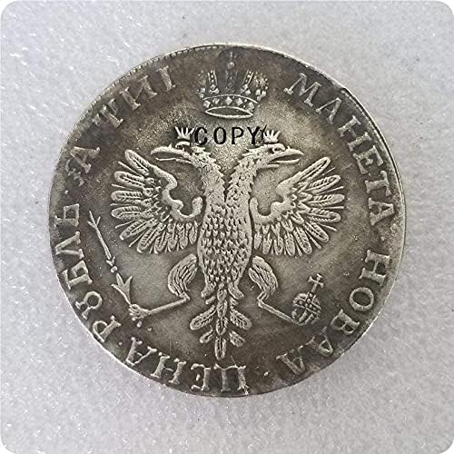 1718 Rusia 1 Copie rublă Monedă comemorativă pentru cadouri pentru colectarea copiilor