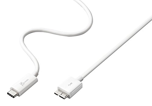 USB Type-C 3.1 până la USB 3.0 Micro-B Cablu alb 90 cm J5Create JUCX07