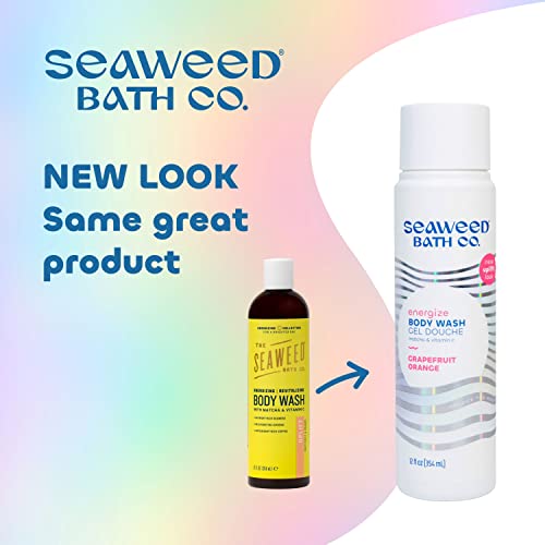 Seaweed Bath Co. Hidratează spălarea corpului, parfum de mentă de eucalipt, 12 uncii, alge marine recoltate în mod durabil,