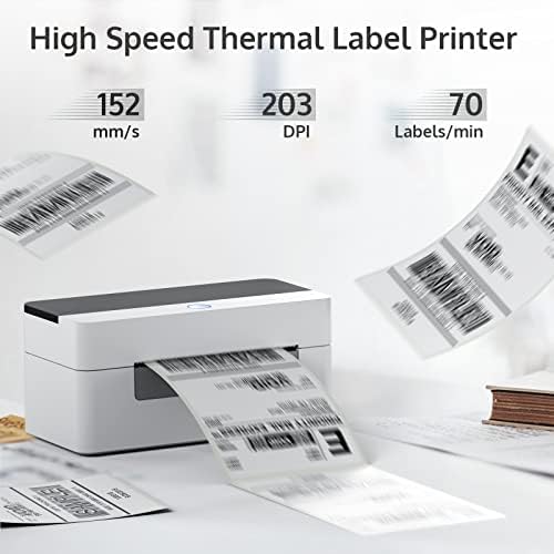 Imprimantă de etichete de expediere OFFNOVA, imprimantă de etichete 4x6 pentru pachete de expediere, imprimantă termică USB