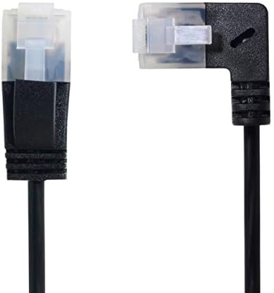 Cablecc Ultra Slim Cat6 Ethernet Cable RJ45 Drept înclinat până la Rețea Drept UTP Cablu Patch Patch 90 Grads Cat6a LAN pentru