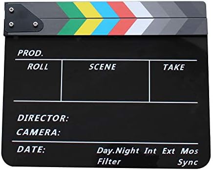 Coolbuy112 regizori de film Clapboard, Studio de fotografie Video TV acril Clapper Board Dry Erase Film Slate Cut Action Scene