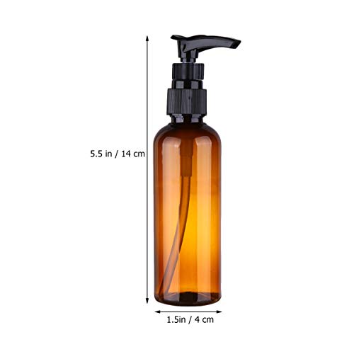 Articole de toaletă PRETYZOOM Travel Size sticle goale Amber Pump sticlă de depozitare distribuitor de săpun lichid recipient