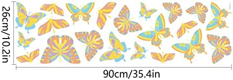 Stickerii tată pentru sticla de apă Butterfly Glass Decoration Sticker Electrostatic Auto -adeziv Spring Aparitor Acu acuarelă