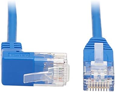 Cablu Ethernet Tripp Lite Lite Down Down Cat6, cablu de plasture de rețea UTP subțire gigabit, albastru, 3 ft.