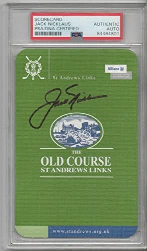 Jack Nicklaus a semnat Autograph St Andrews Scorecard PSA ADN - Scoreri de golf autografate