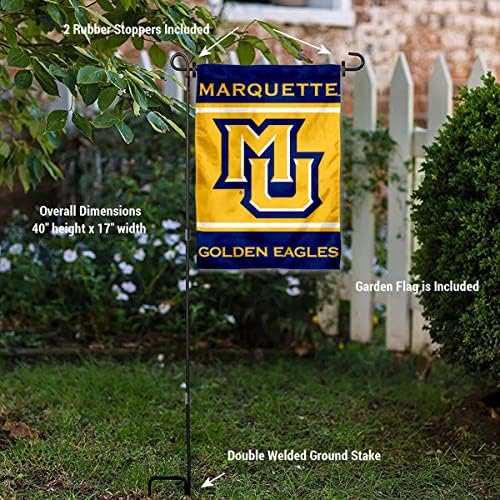 Marquette Golden Eagles Garden Flag și SUA Flag Stand Stand Holder Set