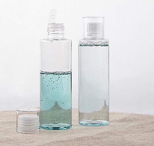 3buc 150ml / 5oz gol reîncărcabil din plastic transparent tub moale sticla Squeezable cu capac Flip cosmetice machiaj baie