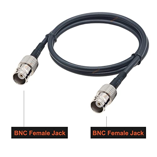 Huifangbu Bnc Femeie la BNC Femeie RG58 Cablu adaptor coaxial, lungimea cablului: 10m
