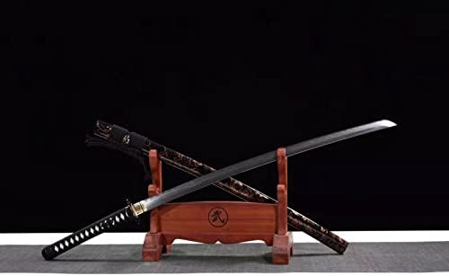 GLW Handmade Sword Clay Temperat Oțel pliat Katana Samurai Sabia japoneză Handmade Sapata Sharp Blade