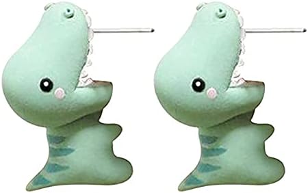 Cercei de mușcătură de animale drăguțe - Cercei de rechin dinozaur - Cercei de piercing de desene animate 3D - Cercei de argilă