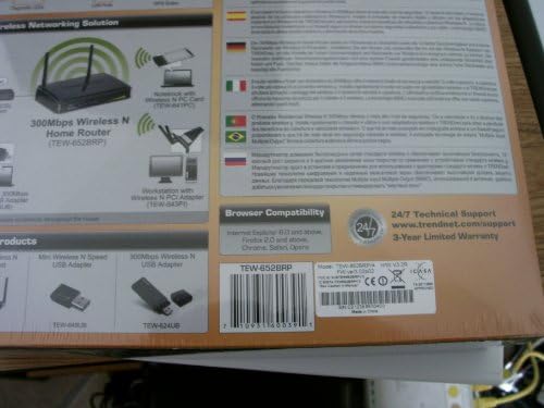 TrendNet 300 Mbps Wireless N Home Router Tew-652BRP