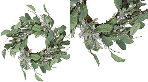 Decorații - Frunze mixte artificiale de 25 de inci de 25 de inci Coroană de Crăciun - XMAS10