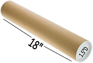 Tuburi poștale cu capace, 1.5-inch x 18 inch lungime utilizabilă / Tubeequeen