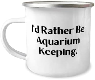 Cadouri sarcastice de păstrare a acvariului, aș prefera să păstrez acvariul, cană strălucitoare de Camper de 12 oz pentru prieteni