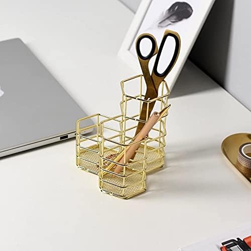 N/A Home Decor Elegant Pen Pen Organizator Metal Sticle de culoare auriu Culoare Jewery Borcane cutii Drop Shipping Tablep