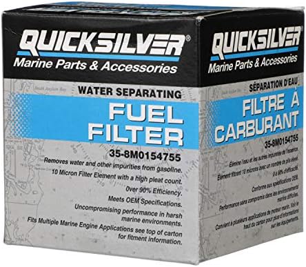 Quicksilver 8M0154755 Filtrul de combustibil care separă apă pentru diverse motoare marine