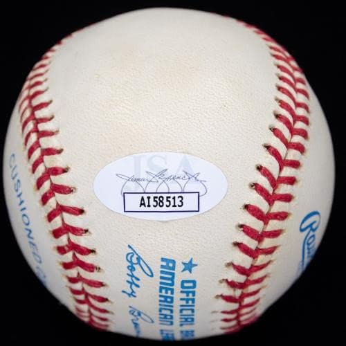 Eddie Mathews 41 Semnat autografat Oal Baseball JSA Coa - Baseballs autografate