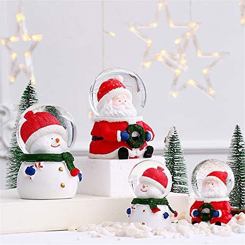 Cadouri ZJDU Glob de zăpadă de Crăciun, minge de sticlă de cristal strălucitor de Crăciun, LED Glass Moș/Bilă de cristal de