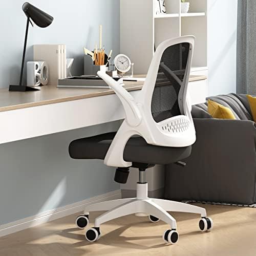 Scaun de birou Hbada Home Office cu braț rabatabil, scaun de sarcină cu suport lombar din spate respirabil, scaun de birou